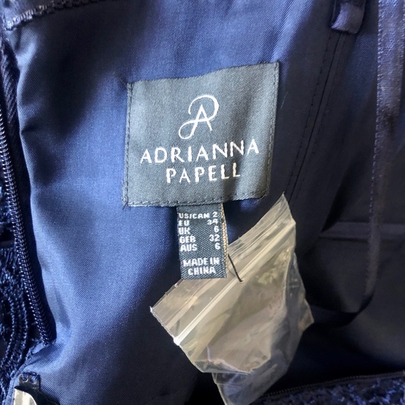 Adrianna  Papell Navy Strapless Dress - Picture 4 of 4